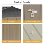Patiowell 6x4 FT Lockable Metal Storage Shed