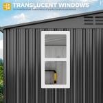 DWVO Metal Outdoor Storage Shed with Window