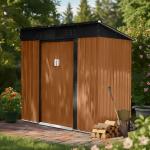 Outdoor Metal Storage Shed with Lockable Door