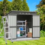 Domi Waterproof Metal Tool Storage Shed 6' x 4