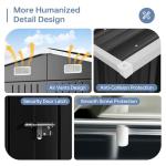 Black Metal Outdoor Storage Shed 6x4FT