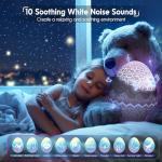 Rossetta Galaxy Projector with Bluetooth Speaker and White Noise