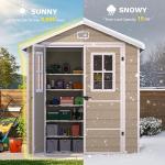 DWVO 6x4.4 FT Outdoor Plastic Storage Shed