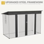 DWVO Metal Outdoor Storage Shed with Window