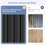 Black Metal Outdoor Storage Shed 6x4FT