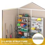 DWVO 6x4.4 FT Outdoor Plastic Storage Shed