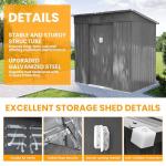 Outdoor Metal Storage Shed with Lockable Door