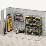 DWVO Metal Outdoor Storage Shed with Window
