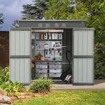 Domi Waterproof Metal Tool Storage Shed 6' x 4