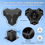 Vlaeng 4x4 Pergola Bracket Kit - 8 Pack