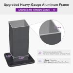 PURPLE LEAF Louvered Pergola 10' x 12' Outdoor Aluminum Pergola with Hidden Drainage System and White Adjustable Sun Shade Roof Patio Hardtop Small Pergolas for Deck Porch Garden