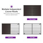 PURPLE LEAF 10' x 14' Louvered Pergola Outdoor Adjustable Louvre Shade Modern Patio Aluminum Pergola with Retractable Roof for Deck Backyard Garden Hardtop Gazebo, Bronze