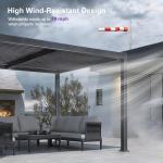 PURPLE LEAF Louvered Pergola 10' x 12' Aluminum Outdoor Pergola with Adjustable Louvers Roof and Integrated Drainage System 70 Mph High Wind Resistant Small Pergolas for Patio Deck Porch Yard