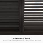 PURPLE LEAF Outdoor 10' × 14' Louvered Pergola with Detachable Louver Walls Patio Adjustable Aluminum Retractable Metal Roof for Deck Backyard Hardtop Gazebo Sun Shade, 1 Short and 1 Long Sides Bronze