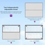 PURPLE LEAF Louvered Pergola 10' x 12' Outdoor Aluminum Pergola with Hidden Drainage System and White Adjustable Sun Shade Roof Patio Hardtop Small Pergolas for Deck Porch Garden