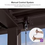 PURPLE LEAF 10' x 12' Outdoor Louvered Pergola Aluminum Pergola with Adjustable Roof for Camping Outdoor Patio Deck Garden Hardtop Gazebo Bronze