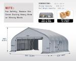AMERLIFE 22.5 x 20 FT Enclosed Carport, Heavy Duty Garage with Waterproof Cover, UV Protection & Wind Resistant, Portable Carport for 2 Car, Boat Shelter & Farm Outdoor Storage, Silver