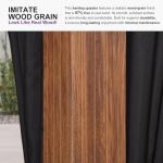 PURPLE LEAF 10' X 14' Hardtop Gazebo Outdoor Wood Grain Aluminum Frame Galvanized Steel Double Roof Gazebos with Netting and Curtains for Patio Deck Backyard Garden