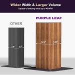 PURPLE LEAF 10' X 14' Hardtop Gazebo Outdoor Wood Grain Aluminum Frame Galvanized Steel Double Roof Gazebos with Netting and Curtains for Patio Deck Backyard Garden