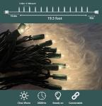 HISHINY 100 Count Clear Outdoor String Lights