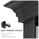 PURPLE LEAF 10' X 14' Gazebo with Galvanized Steel Hardtop Roof Patio Gazebo for Outdoor Lawn and Garden Permanent Pavilion Grey（Only Frame）