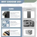 BETISEF 10'x12' Gazebo Hardtop Gazebo, Aluminum Pergola with Double Galvanized Steel Roof, Permanent Outdoor Metal Canopy with Curtain and Netting for Patio, Backyard, Deck,Grey