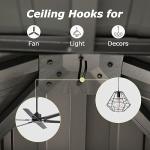 Domi 10' x 10' Hardtop Gazebo Outdoor Metal Gazebo with Galvanized Steel Double Roof Canopy, Curtains and Netting for Patio, Backyard, Deck, Lawn, Grey