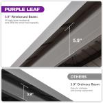 PURPLE LEAF 10' x 14' Outdoor Hardtop Gazebo with 7 Pieces Outdoor Dining Set, Champagne Aluminum Gazebo with Galvanized Steel Double Roof, Curtains and Netting for Patio Lawn and Garden