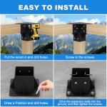 Vlaeng 4x4 Pergola Bracket Kit - 8 Pack