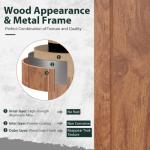 YOLENY 10'x13' Hardtop Gazebo, Galvanized Steel Double Roof with Wood Grain Aluminum Frame,Outdoor Gazebo with Curtains and Nettings for Patio, Backyard and Deck