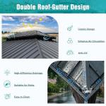 Domi 10x14 Outdoor Gazebo, Hardtop Gazebo with Aluminum Frame, Heavy Duty Pavilion Gazebo for Patio Deck Backyard, Curtain and Netting Included, Grey