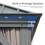 Domi 14' X 20' Hardtop Gazebo Outdoor Metal Gazebo Canopy with Galvanized Steel Double Roof, Aluminum Frame, Curtains and Netting for Patio, Deck, Garden, Grey