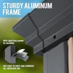 LeDoasis Nova 10' X 10' Hardtop Gazebo with Double Roof, Breathable Netting & Privacy Curtain Include, Heavy Duty Galvanized Steel, Garden, Lawn, Deck, Backyard