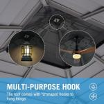 LeDoasis Nova 10' X 10' Hardtop Gazebo with Double Roof, Breathable Netting & Privacy Curtain Include, Heavy Duty Galvanized Steel, Garden, Lawn, Deck, Backyard