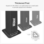 PURPLE LEAF 10' X 16' Permanent Hardtop Gazebo Aluminum Frame with Galvanized Steel Double Vented Roof Includes Removable Netting and Curtains with Hooks for Garden Patio Lawns Grey