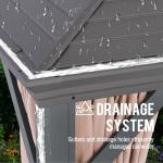 LeDoasis Nova 10' X 10' Hardtop Gazebo with Double Roof, Breathable Netting & Privacy Curtain Include, Heavy Duty Galvanized Steel, Garden, Lawn, Deck, Backyard