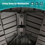 Domi 10x14 Outdoor Gazebo, Hardtop Gazebo with Aluminum Frame, Heavy Duty Pavilion Gazebo for Patio Deck Backyard, Curtain and Netting Included, Grey