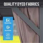 LeDoasis Nova 10' X 10' Hardtop Gazebo with Double Roof, Breathable Netting & Privacy Curtain Include, Heavy Duty Galvanized Steel, Garden, Lawn, Deck, Backyard