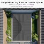 PURPLE LEAF 10' X 16' Permanent Hardtop Gazebo Aluminum Frame with Galvanized Steel Double Vented Roof Includes Removable Netting and Curtains with Hooks for Garden Patio Lawns Grey