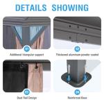 LeDoasis Nova 10' X 10' Hardtop Gazebo with Double Roof, Breathable Netting & Privacy Curtain Include, Heavy Duty Galvanized Steel, Garden, Lawn, Deck, Backyard