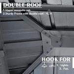 Kozyard Alexander 10' x 12' Hardtop Gazebo, Aluminum Frame with Galvanized Steel Double Roof, Outdoor Permanent Pavilion with Curtains and Netting for Patio, Backyard, Deck, Lawn (Gray)