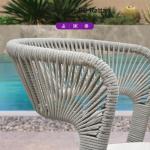 PURPLE LEAF 7 Pieces Outdoor Dining Set Patio Dining Furniture Aluminum Wicker Rattan Patio Table and Chairs Set for Lawn Garden Porch Champagne