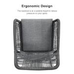 PURPLE LEAF 7 Pieces Outdoor Dining Set All-Weather PE Rattan Outdoor Patio Furniture Set with All Aluminum Frame Rectangular Table and Chairs Set for Lawn Garden Backyard Deck, Grey