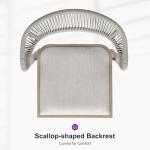 PURPLE LEAF 7 Pieces Outdoor Dining Set Patio Dining Furniture Aluminum Wicker Rattan Patio Table and Chairs Set for Lawn Garden Porch Champagne