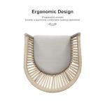 PURPLE LEAF 7 Pieces Outdoor Dining Set with Patio Aluminium Dining Table and Wicker Rattan Chairs Modern Furniture Cushions Sets for Backyard Indoor Decor Kitchen Champagne