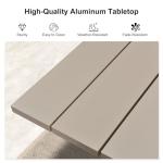 PURPLE LEAF 7 Pieces Outdoor Dining Set with Patio Aluminium Dining Table and Wicker Rattan Chairs Modern Furniture Cushions Sets for Backyard Indoor Decor Kitchen Champagne