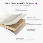 PURPLE LEAF 7 Pieces Outdoor Dining Set Patio Table and Chairs Set Aluminum Wicker Rattan Patio Furniture Set for Lawn Garden Porch Champagne