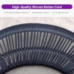 PURPLE LEAF 7 Pieces Outdoor Dining Set All Weather Wicker Patio Dining Set with Rectangular Aluminum Table and Modern Armrest Dining Chairs for Garden Deck Backyard Kitchen, Grey