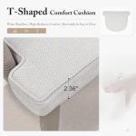 PURPLE LEAF 7 Pieces Patio Dining Set with Waterproof Furniture Cover Rectangular Table and Chairs Set for Garden Deck Aluminum Frame Backyard Kitchen Set, Cushions and Pillows Included Champagne