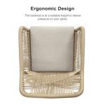 PURPLE LEAF 7 Pieces Outdoor Dining Set All-Weather PE Rattan Outdoor Patio Furniture Set with All Aluminum Frame Rectangular Table and Chairs Set for Lawn Garden Backyard Deck, Champagne